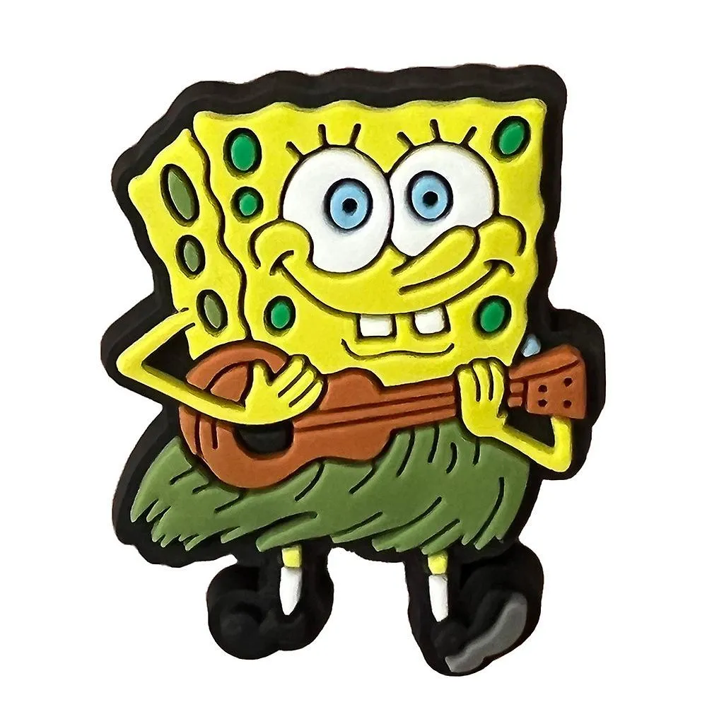 20 piezas de Bob Esponja Personajes de la serie Crocs Zapatos Charms Zapato Sandalias Decoración Regalos de cumpleaños Zapatos A