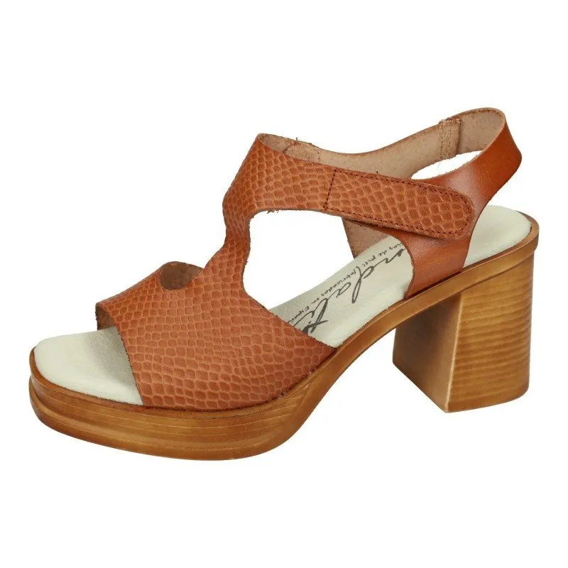 528 Sandalias Pitón color CUERO