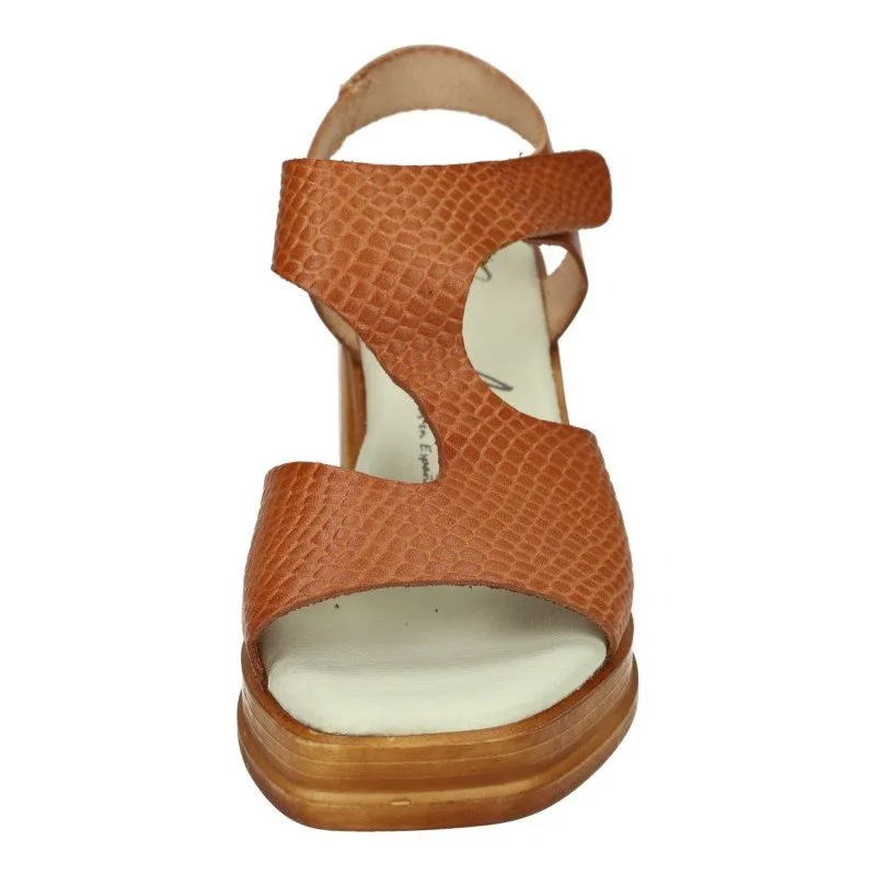 528 Sandalias Pitón color CUERO