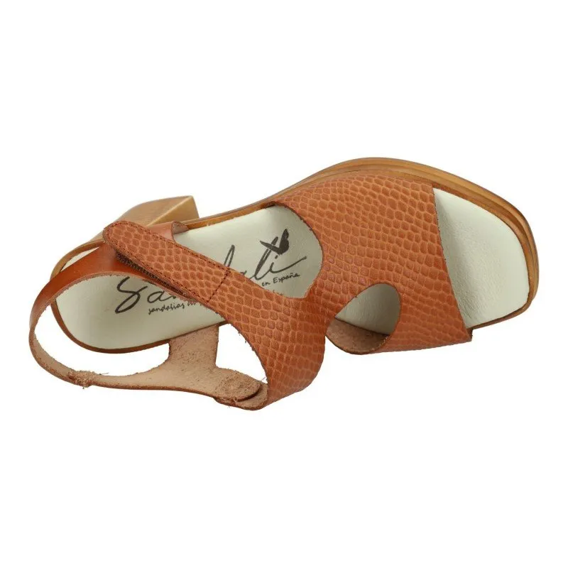528 Sandalias Pitón color CUERO