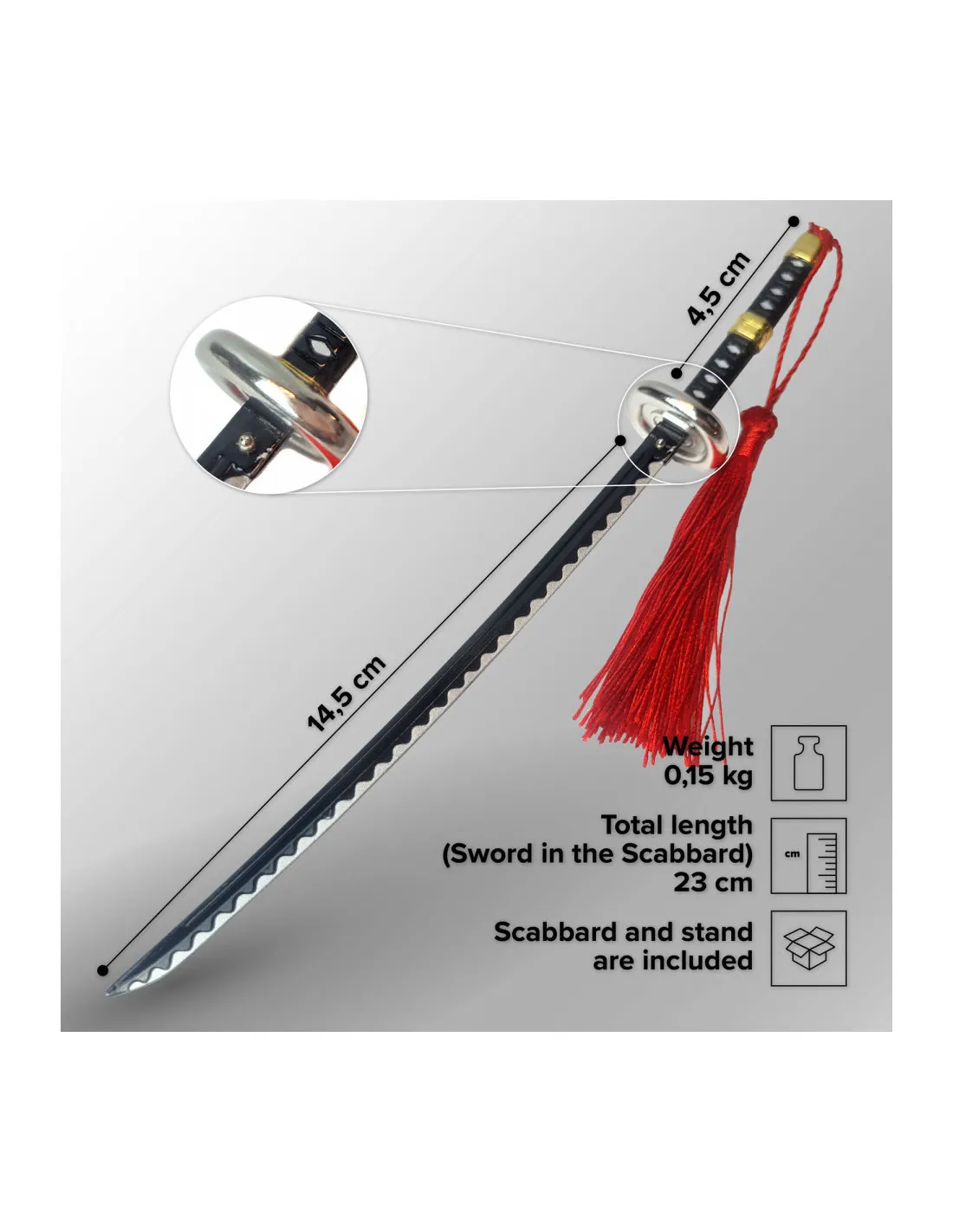 AbreCartas tipo katana de Trafalgar Law, One Piece