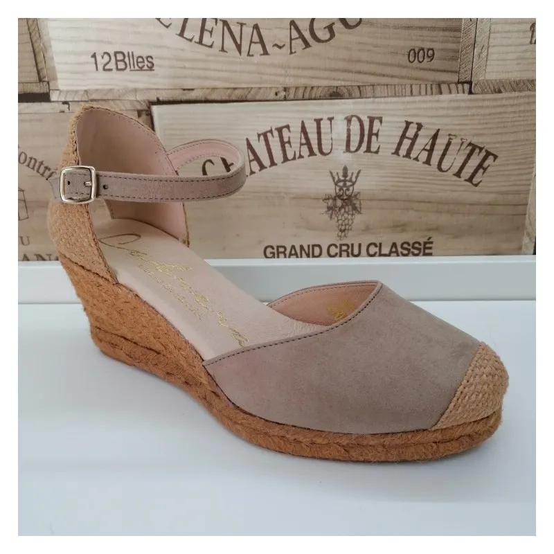Alpargata Cuña Cuerda  Cabrera Suede Arena 7805