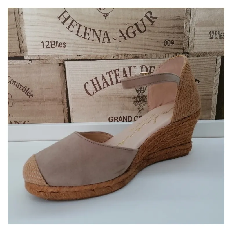 Alpargata Cuña Cuerda  Cabrera Suede Arena 7805