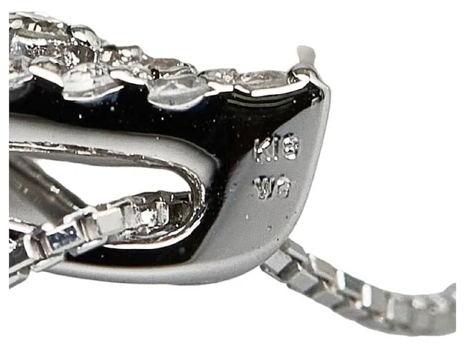 & Other Stories Collar de flor de peridoto en oro blanco K18WG en excelente estado 
