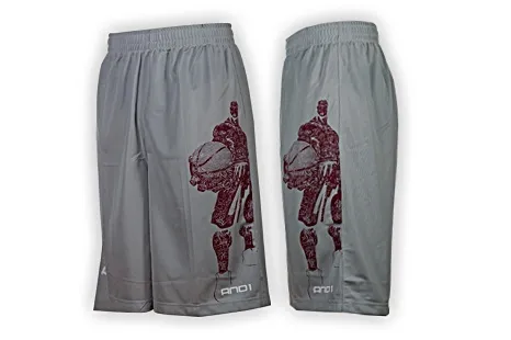 And1 Short Bandana (gris/burdeos)