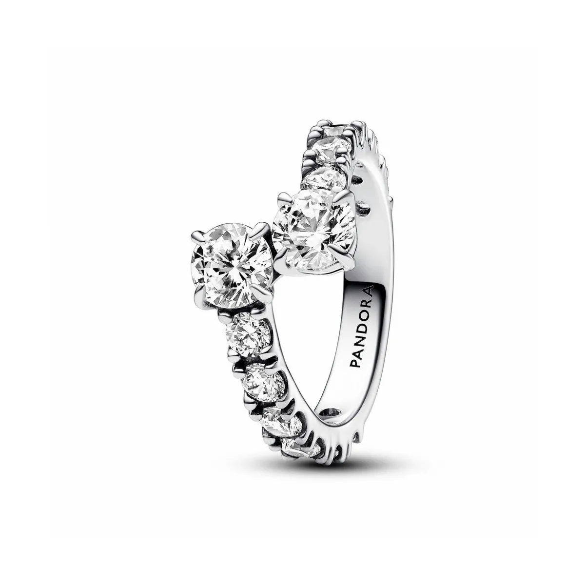 ANILLO BANDA BRILLANTE SUPERPUESTA  PANDORA