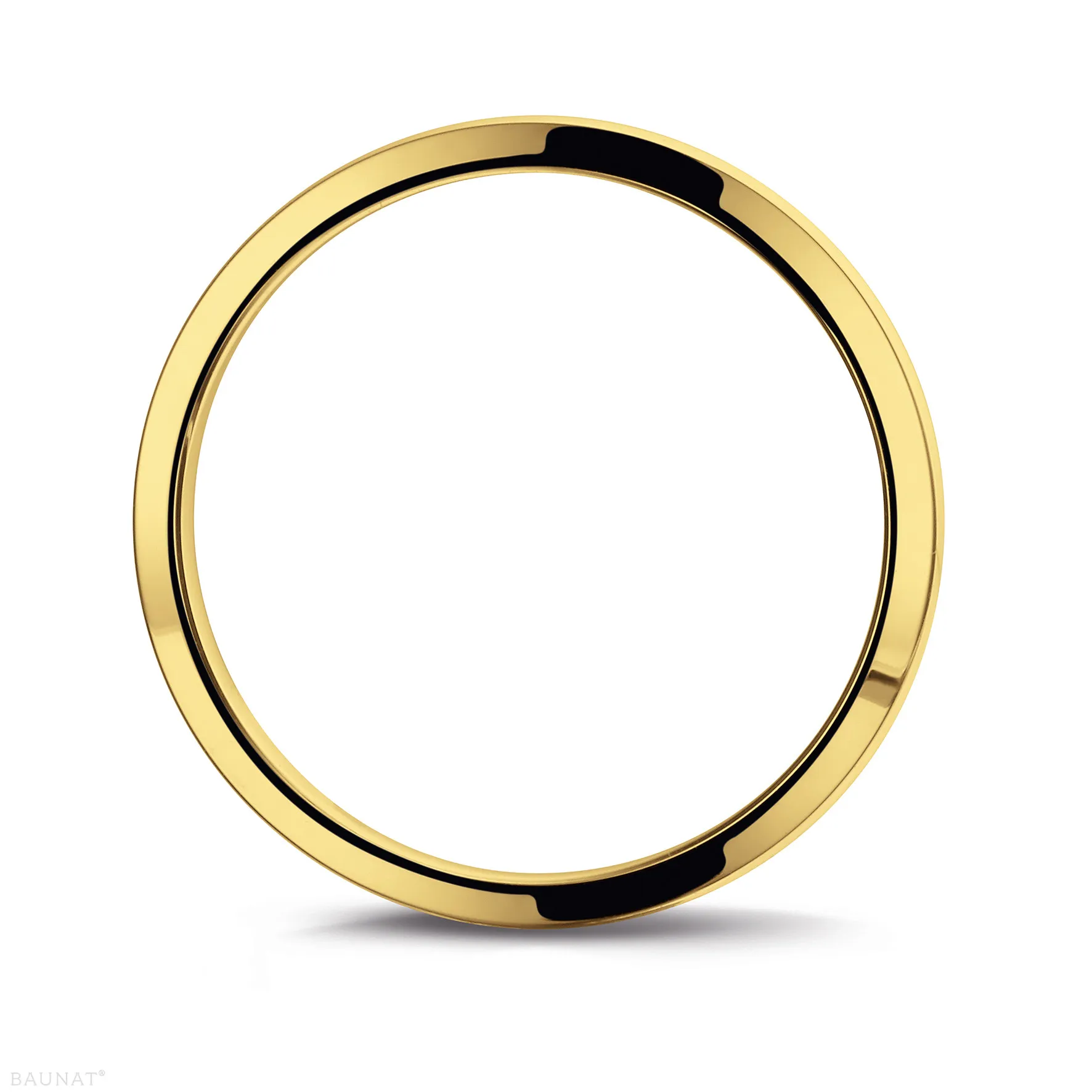 Anillo de boda con superficie esférica ligeramente de 5.00 mm en oro amarillo 