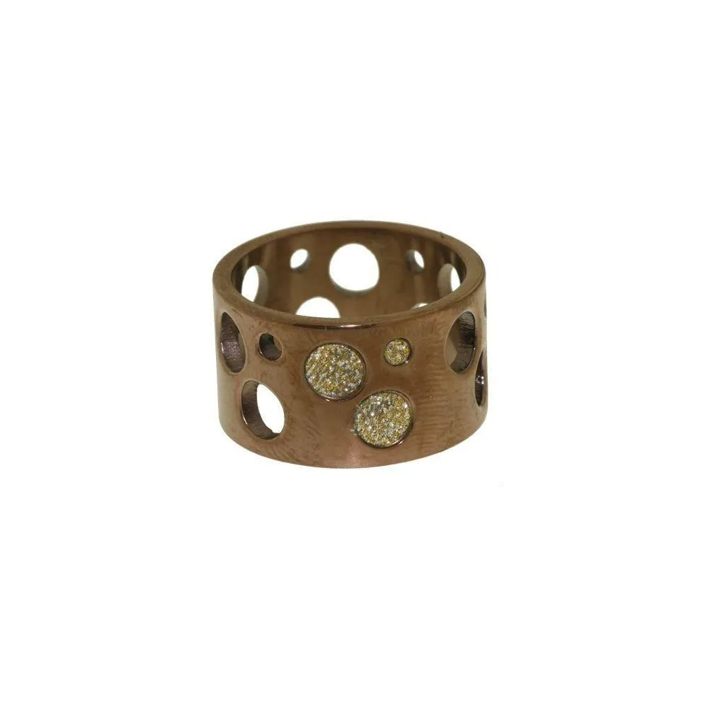 Anillo Lestor de acero 316L. Glazy. Ip cafe. Talla 13