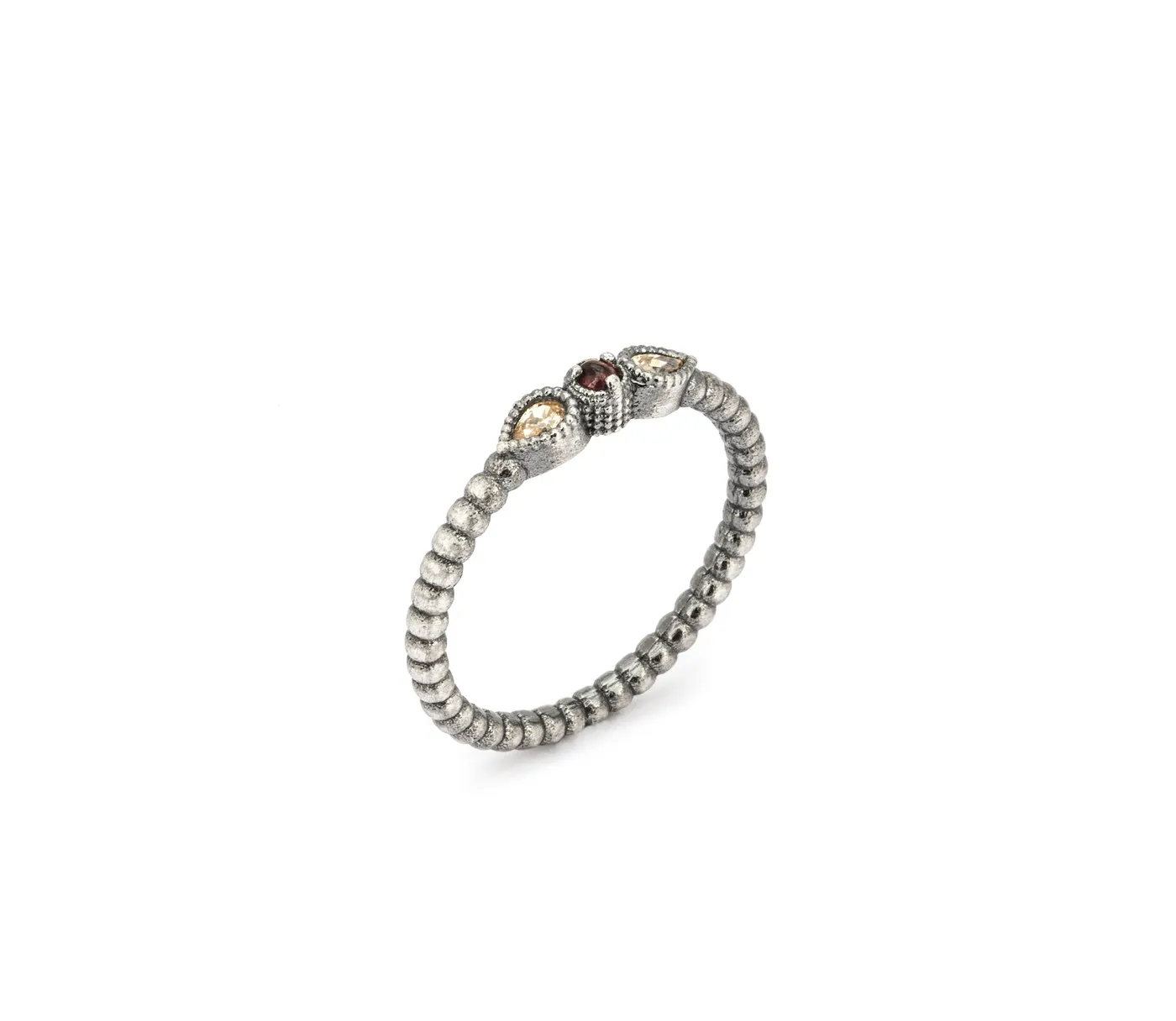 Anillo Raive Granate y Circonita Cava 15307