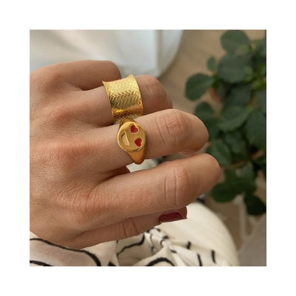 Anillo Smiley Love Oro
