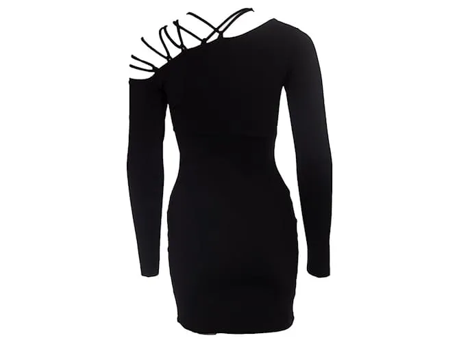 Autre Marque Susana Mónaco, vestido con tirantes abiertos en el hombro Negro 