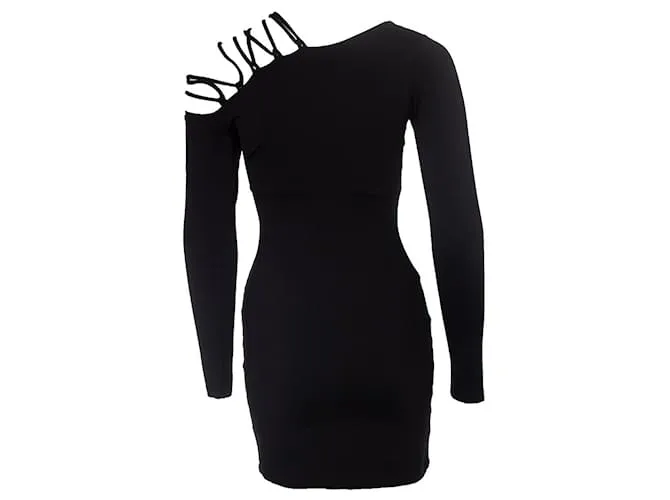 Autre Marque Susana Mónaco, vestido con tirantes abiertos en el hombro Negro 