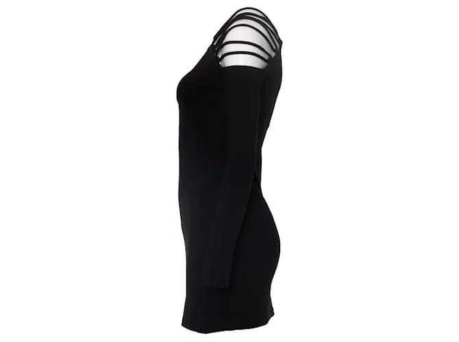 Autre Marque Susana Mónaco, vestido con tirantes abiertos en el hombro Negro 