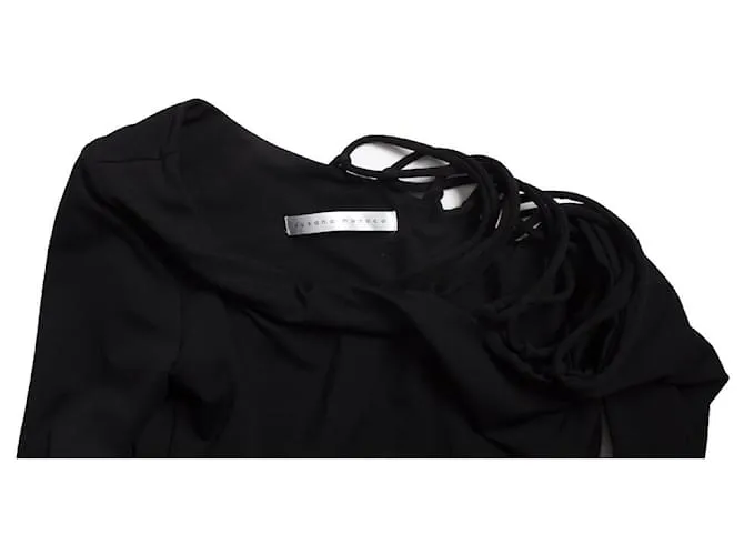 Autre Marque Susana Mónaco, vestido con tirantes abiertos en el hombro Negro 