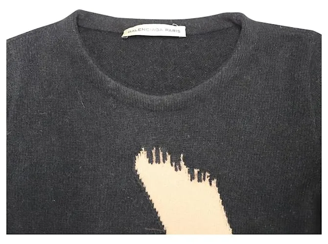 BALENCIAGA PUMPSJERSEY DE PUNTO ESTAMPADO EN LANA NEGRA NEGRO 