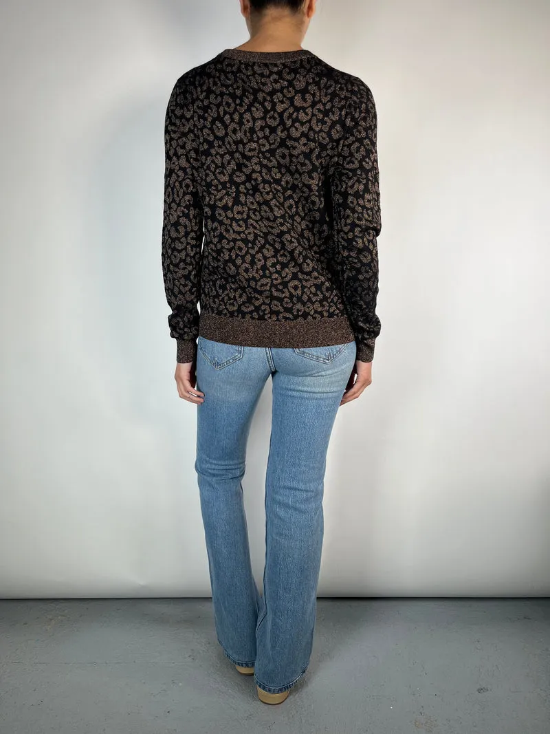 BANANA REPUBLIC Sweater Leopardo Lurex