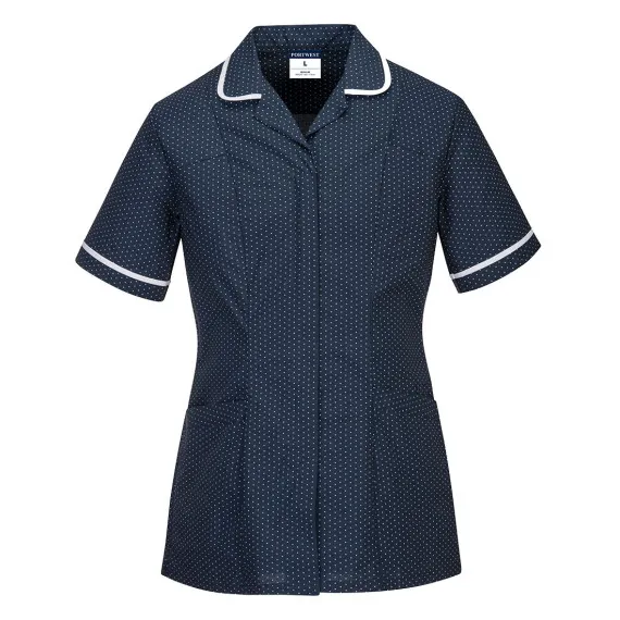 Batín para mujer mujer doméstico Classic Care sarga elástica KIngsmill diseño con topos PORTWEST LW19