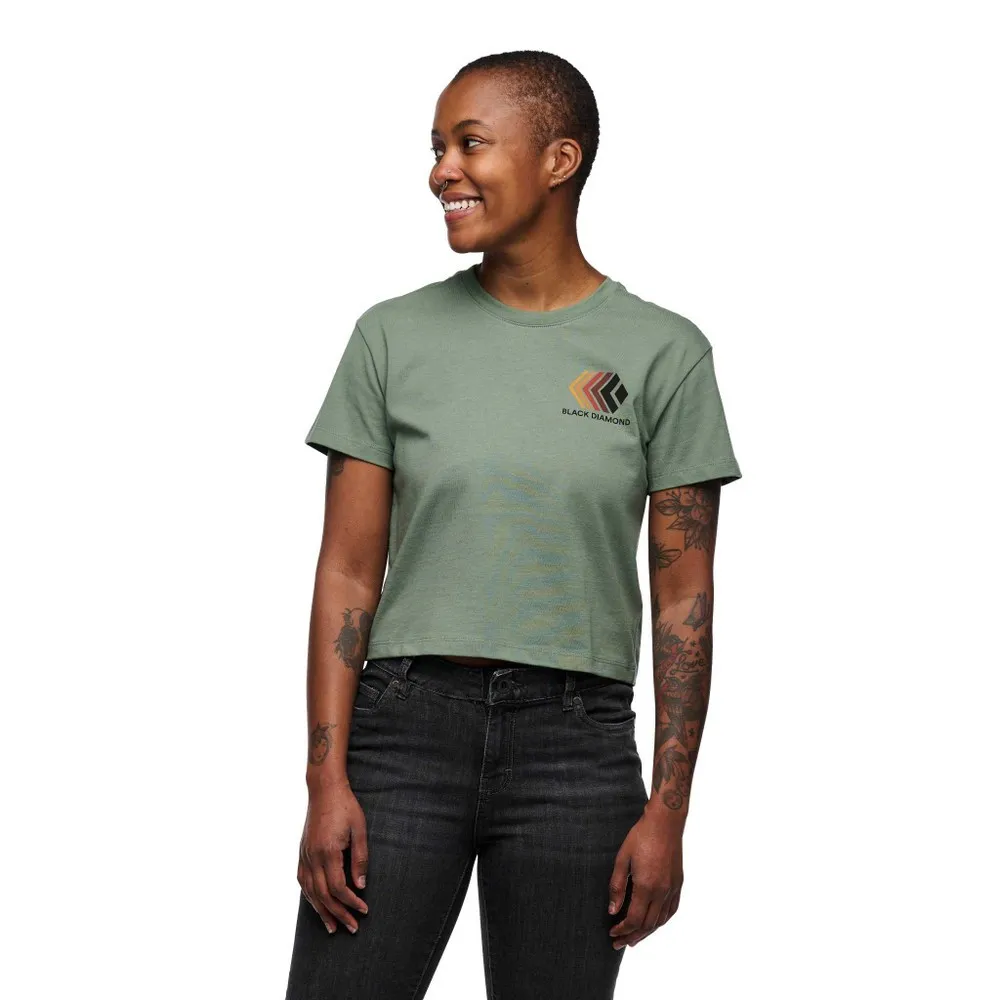BD W FADED CROP SS TEE Laurel Green