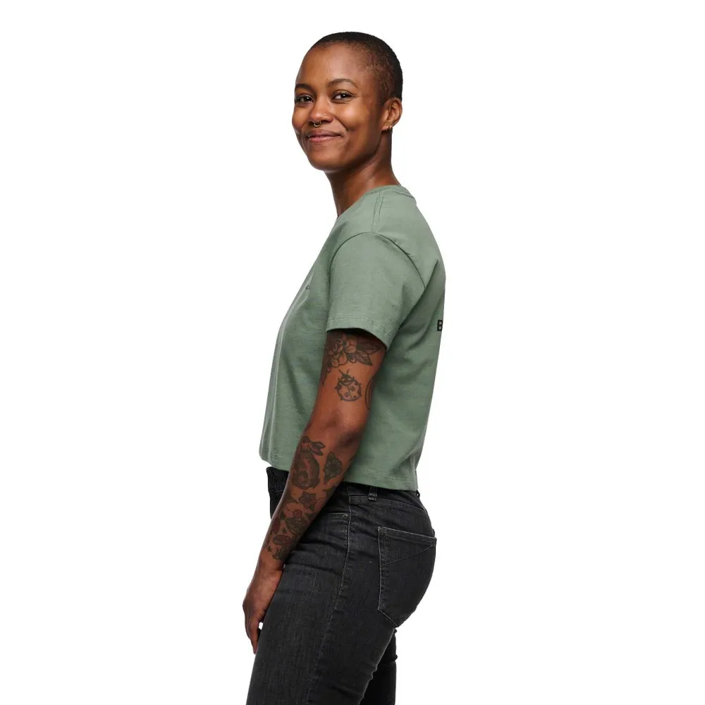 BD W FADED CROP SS TEE Laurel Green