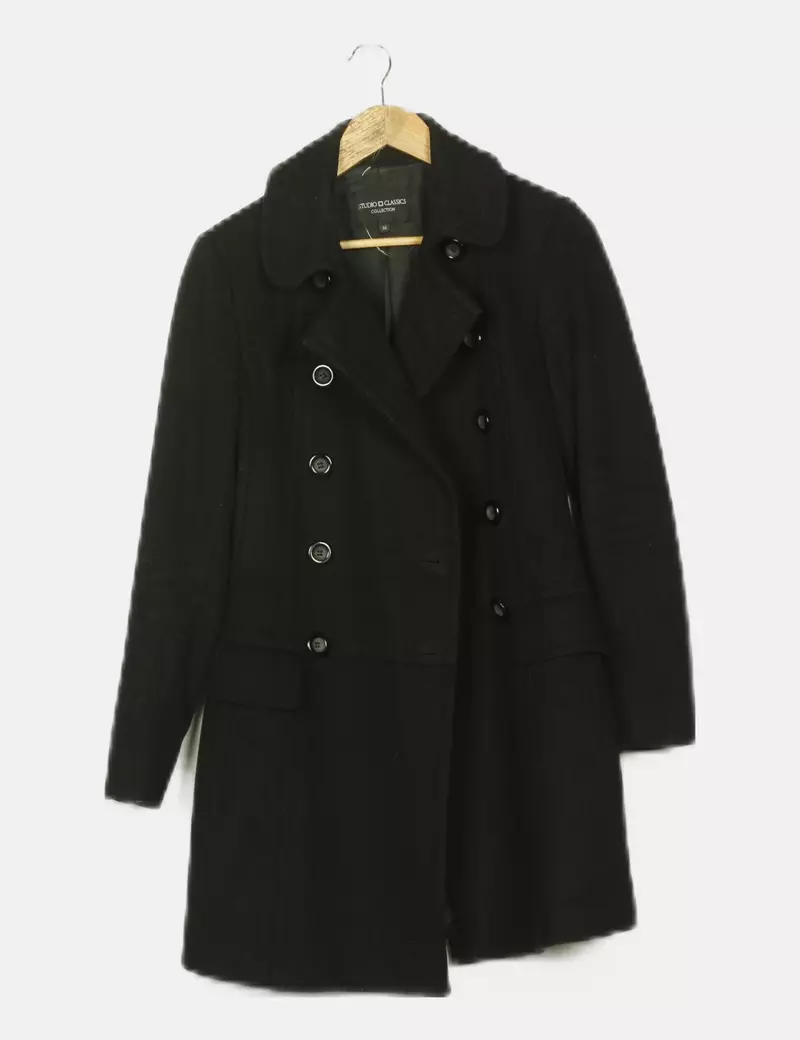 Bershka Gabardina negra
