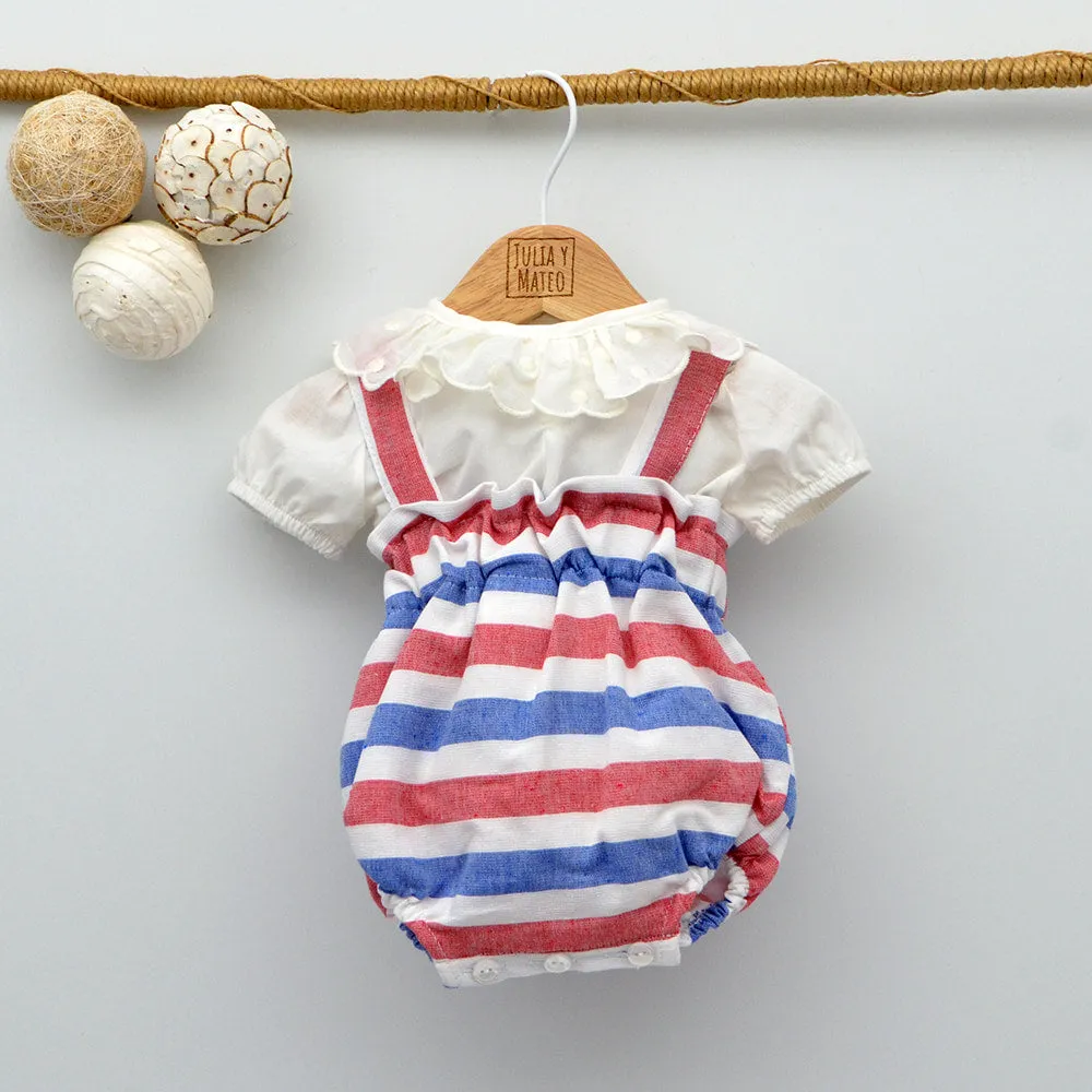 Body bebé Abril camisa con bodoques manga corta