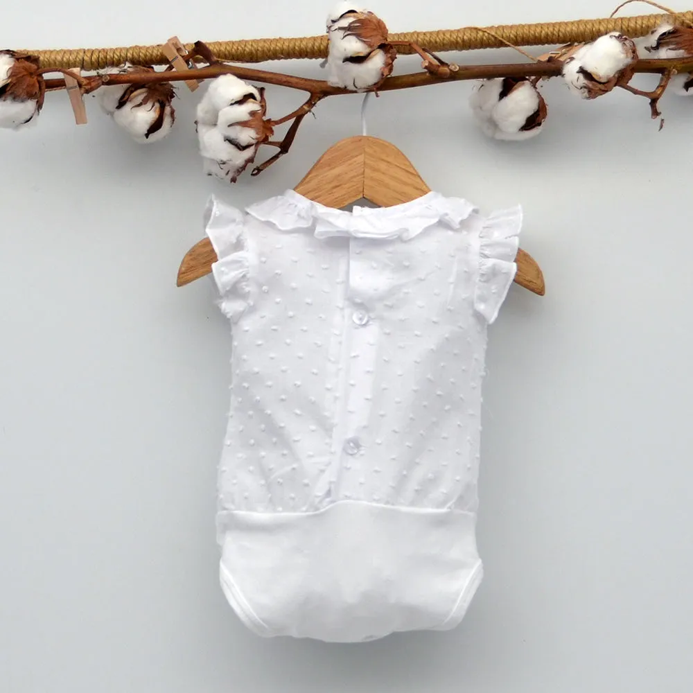 Body bebé Luz camisa de plumeti sin mangas