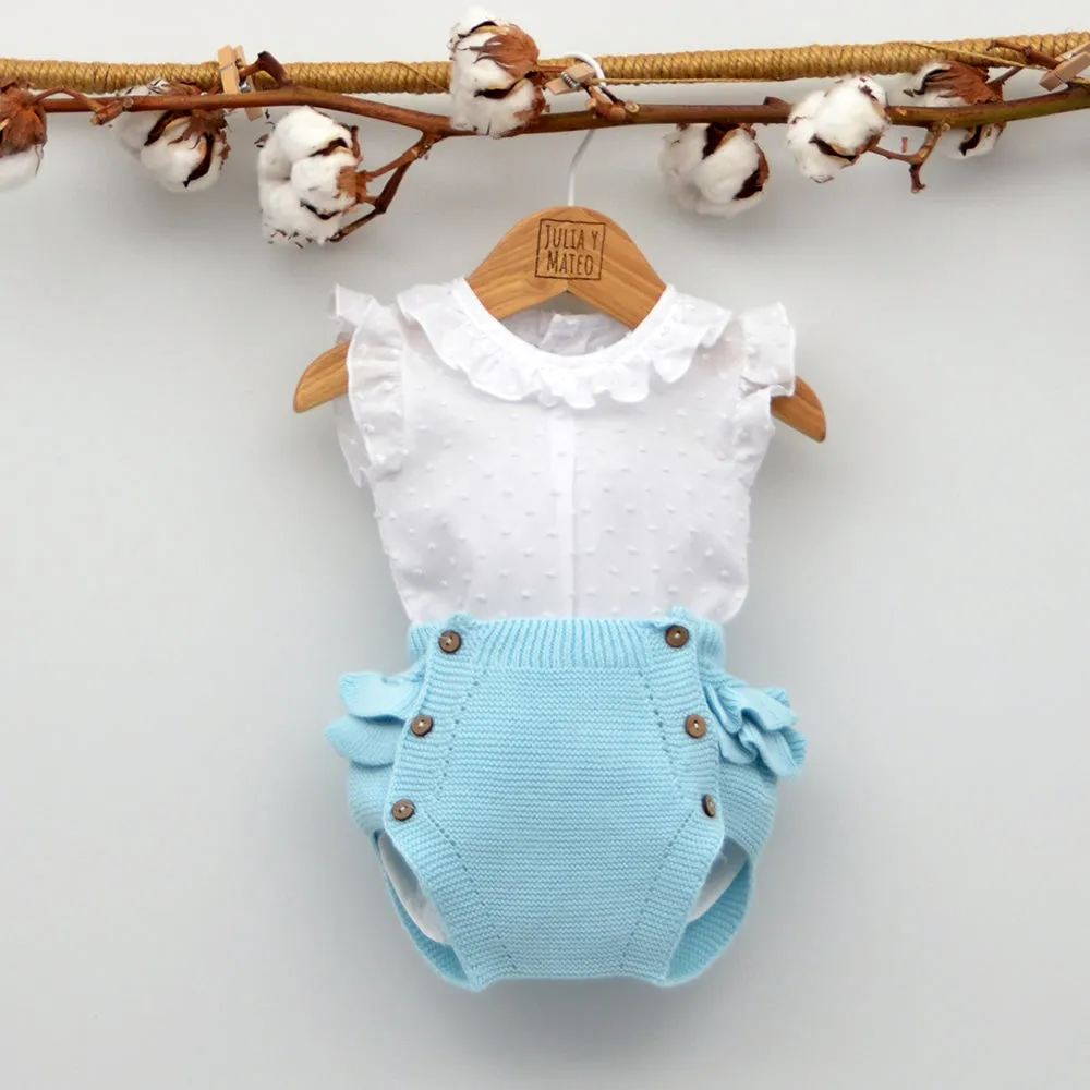 Body bebé Luz camisa de plumeti sin mangas