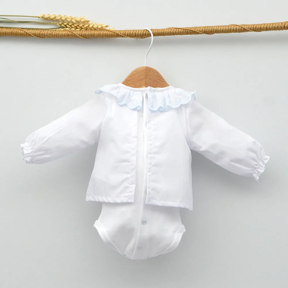 Body camisa bebé Abril con cuello con bodoques