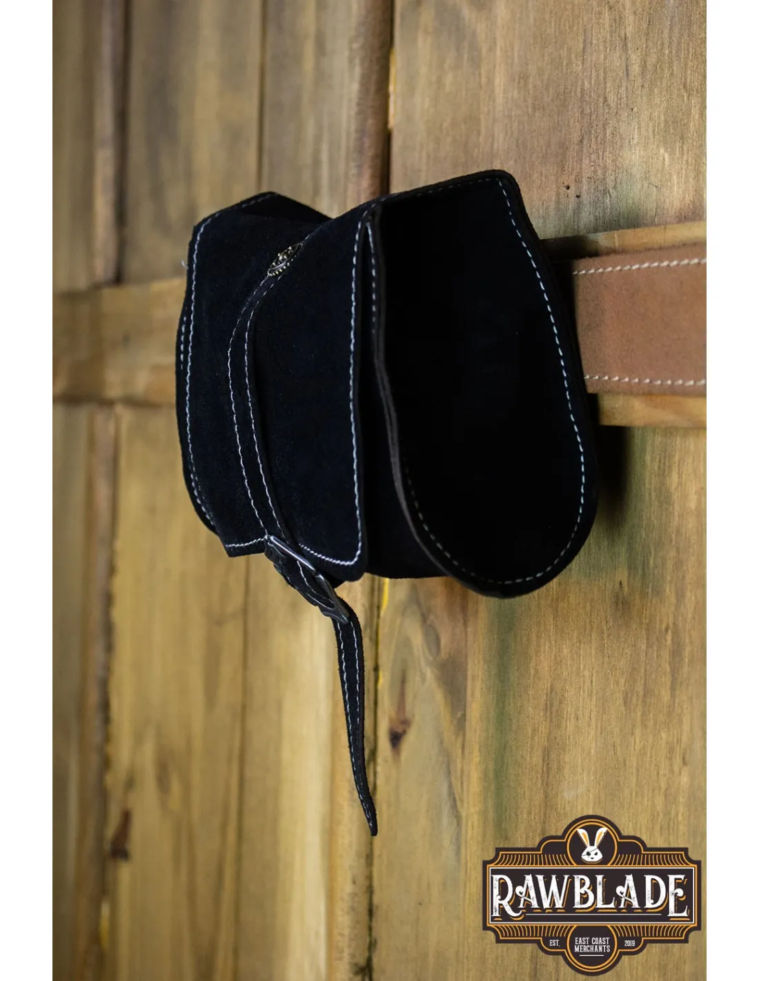Bolsa medieval Morwen para cinturón, negra
