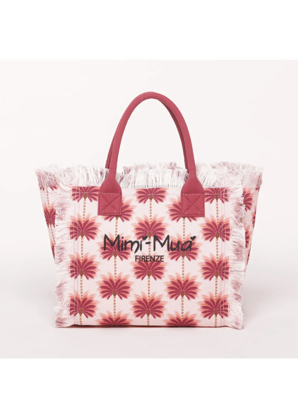 Bolso Shopper burdeos flecos