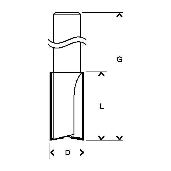 BOSCH  2608628387  FRESA DE RANURAR, 15X19.6X51MM, VáSTAGO 8 MM, MADERA, MATERIAL PLáSTICO, MATERIAL MINERAL