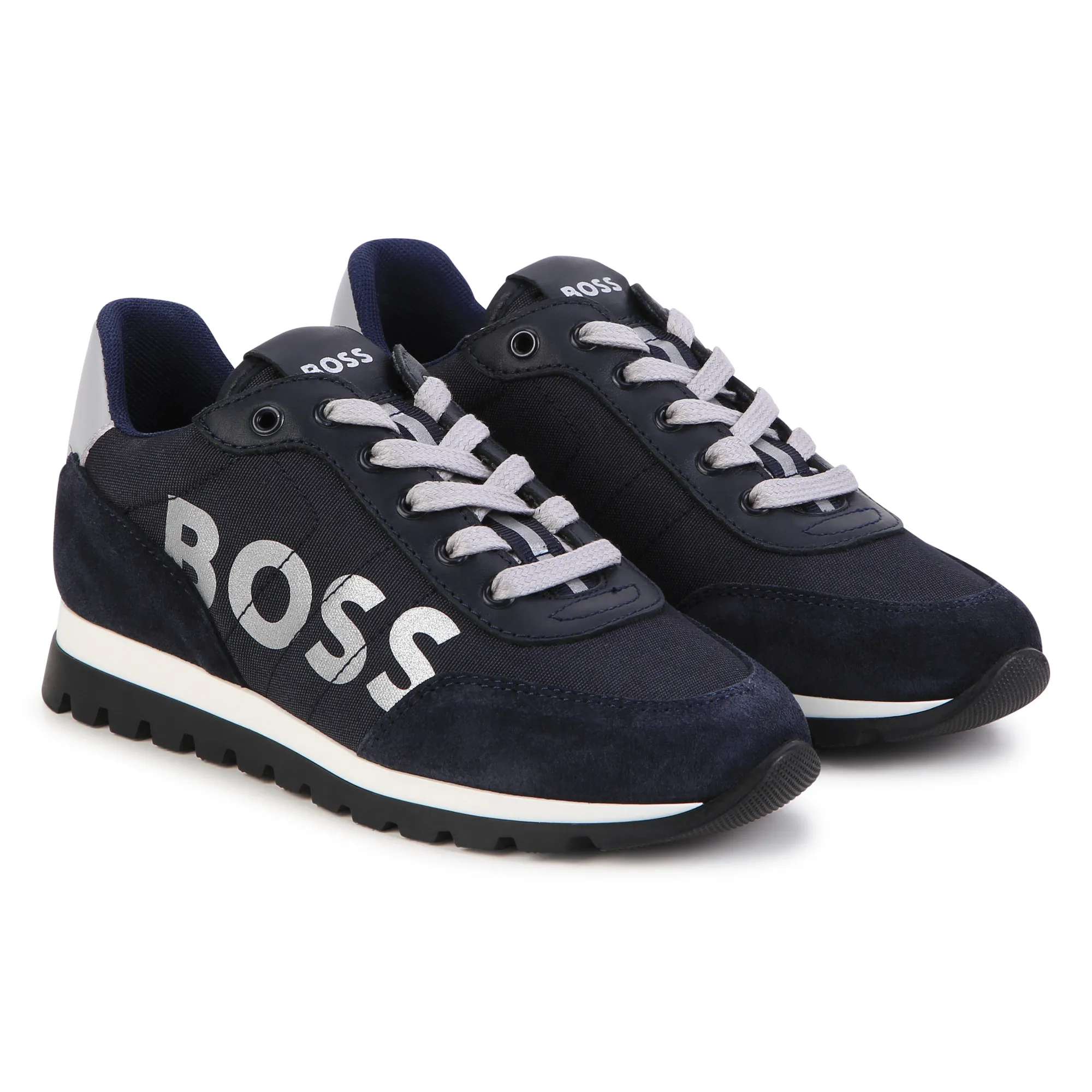 BOSS Deportivas de cordones y cuero