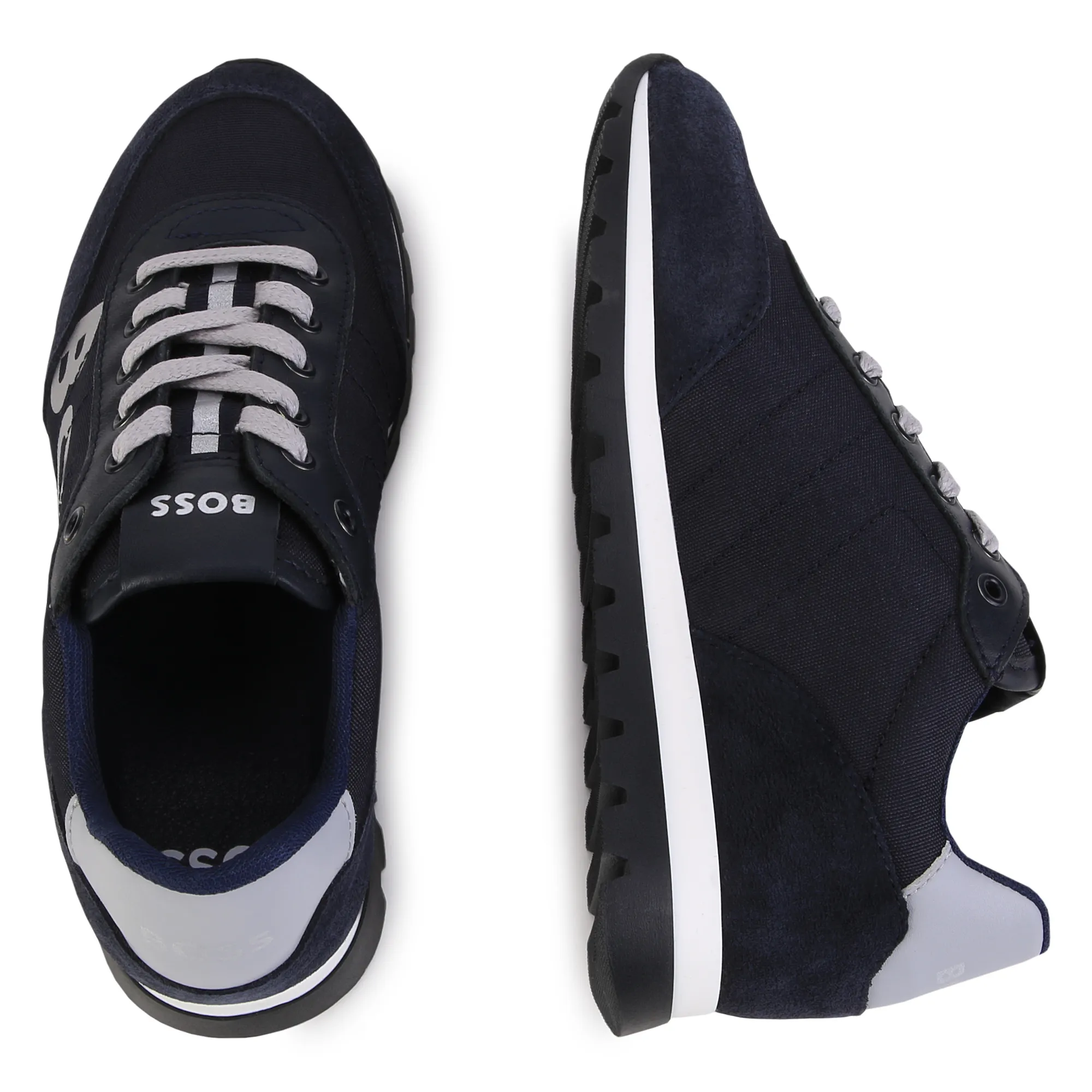 BOSS Deportivas de cordones y cuero