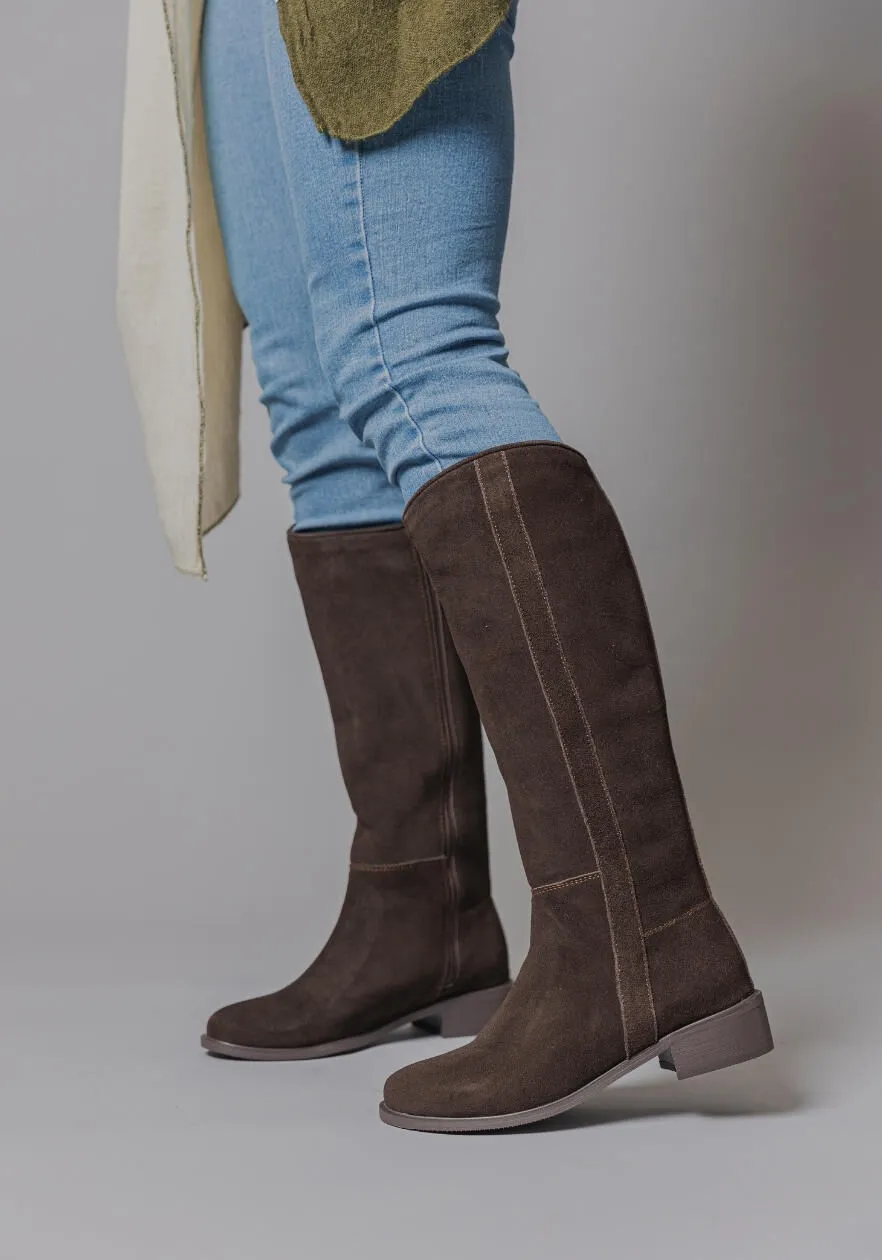 Bota Cuero Dinora Café