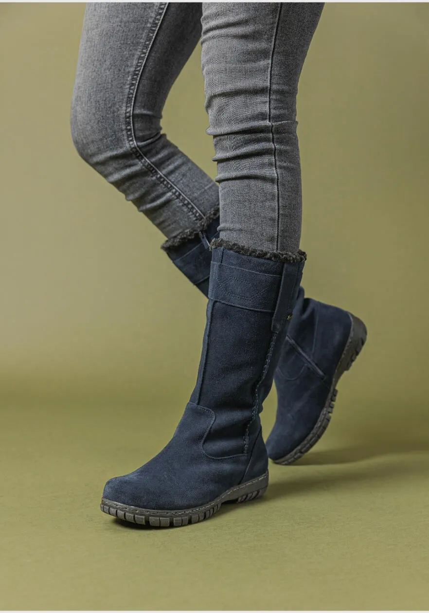 Bota Cuero Focia Azul