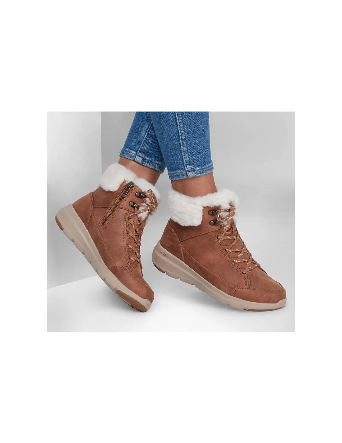 BOTA DE MUJER SKECHERS144178 CUERO