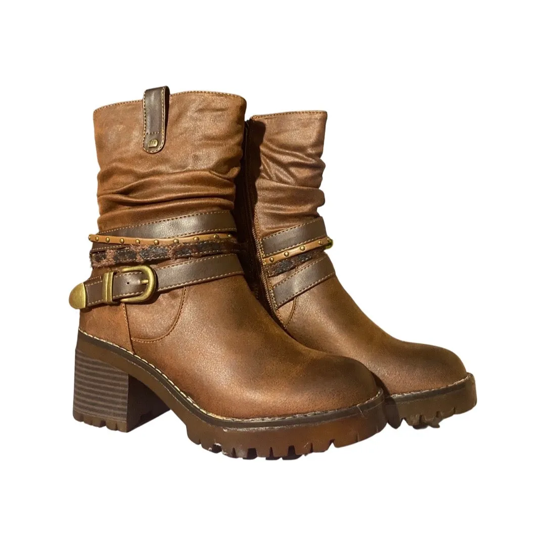 BOTA MUJER MUSTANG CUERO
