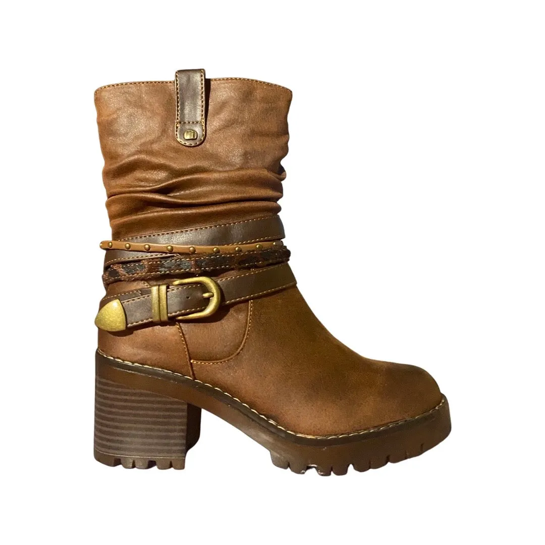 BOTA MUJER MUSTANG CUERO