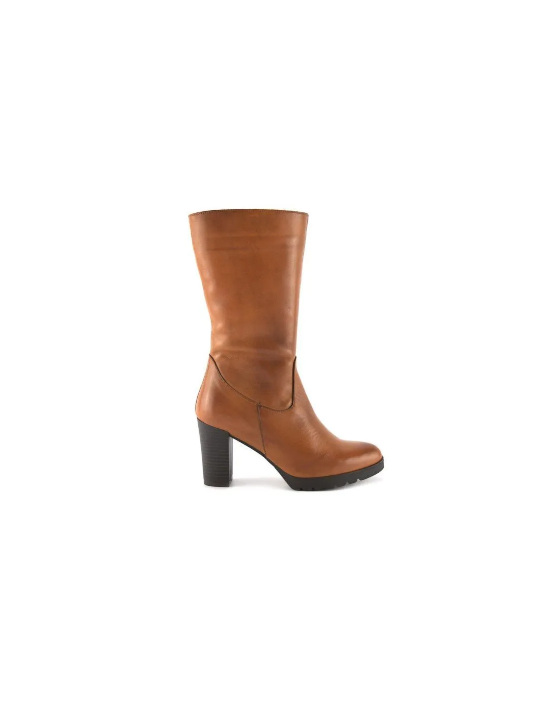 Bota Piel Mujer Tacón Cuero bda