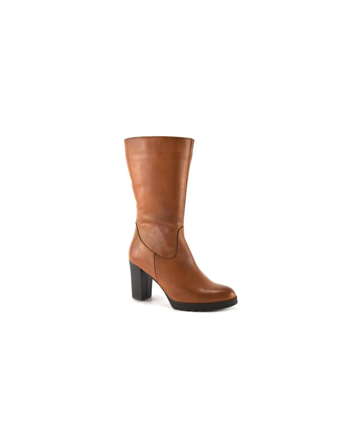 Bota Piel Mujer Tacón Cuero bda