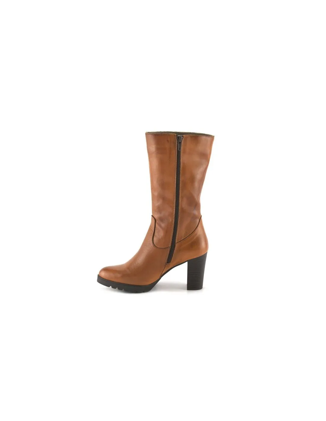 Bota Piel Mujer Tacón Cuero bda