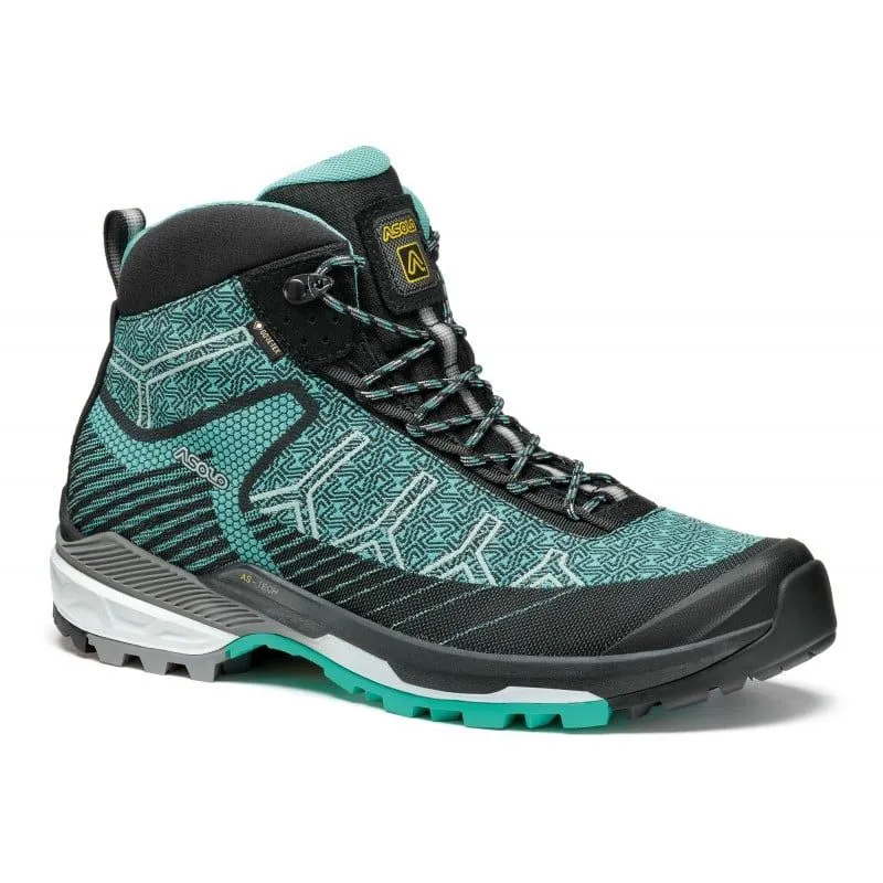 Bota senderismo mujer Asolo FALCON EVO JAQUARD GV ML (NEGRO/VERDE ÁQUA)