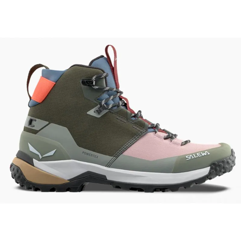 Botas altas de montaña Salewa PUEZ MID PTX (Dark olive shadow) Mujer