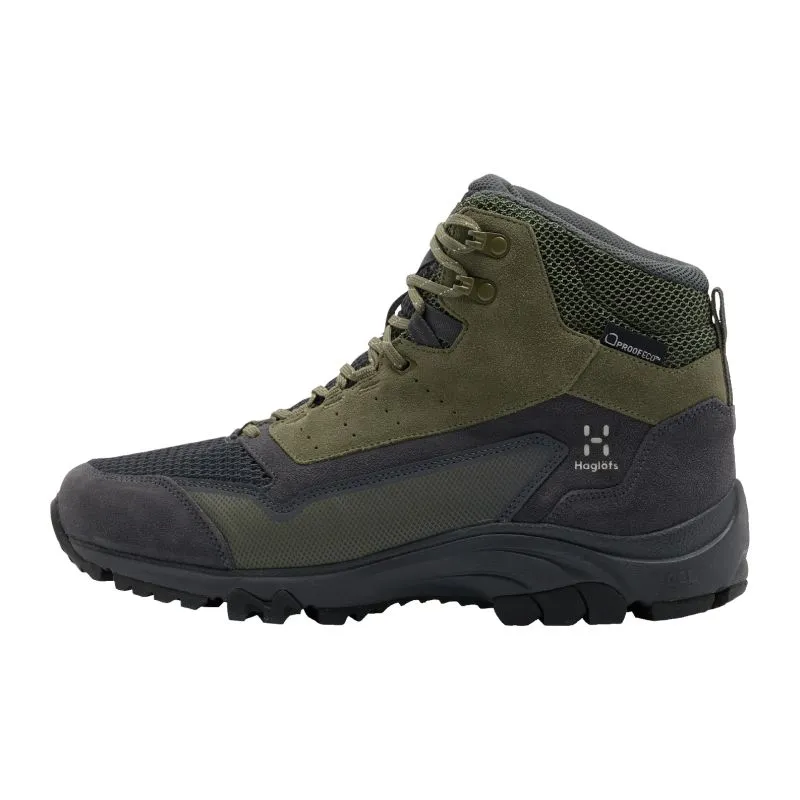 Botas de montaña HAGLÖFS Skuta Mid Proof Eco para hombre (magnetita/verde oliva)