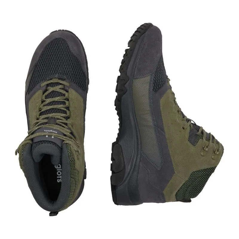 Botas de montaña HAGLÖFS Skuta Mid Proof Eco para hombre (magnetita/verde oliva)
