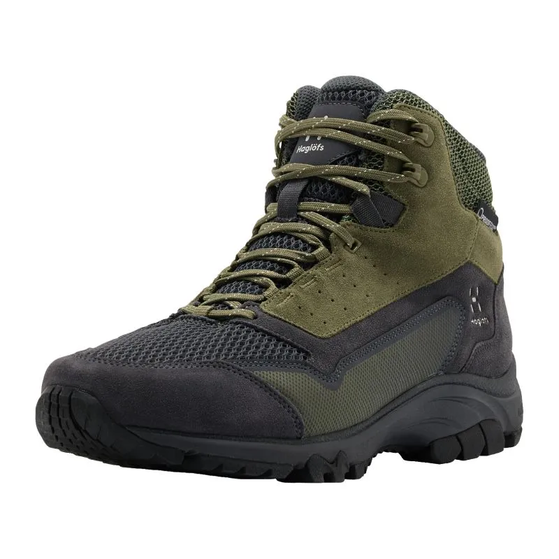 Botas de montaña HAGLÖFS Skuta Mid Proof Eco para hombre (magnetita/verde oliva)