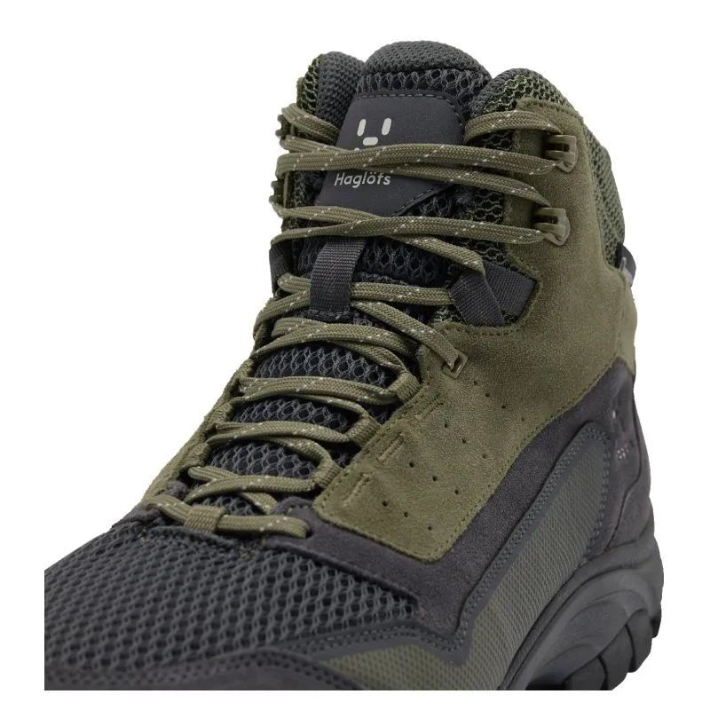 Botas de montaña HAGLÖFS Skuta Mid Proof Eco para hombre (magnetita/verde oliva)