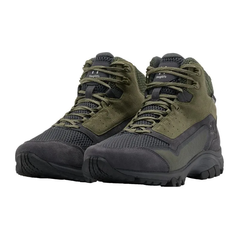 Botas de montaña HAGLÖFS Skuta Mid Proof Eco para hombre (magnetita/verde oliva)