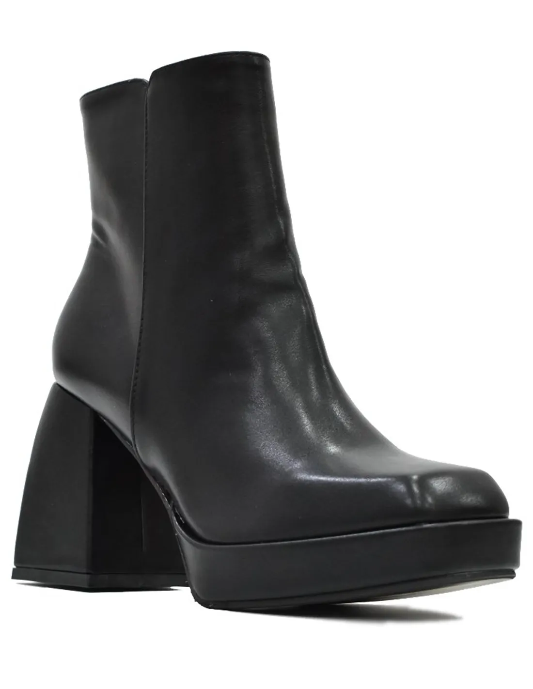 Botines negros de piel sintetica | Magaluf