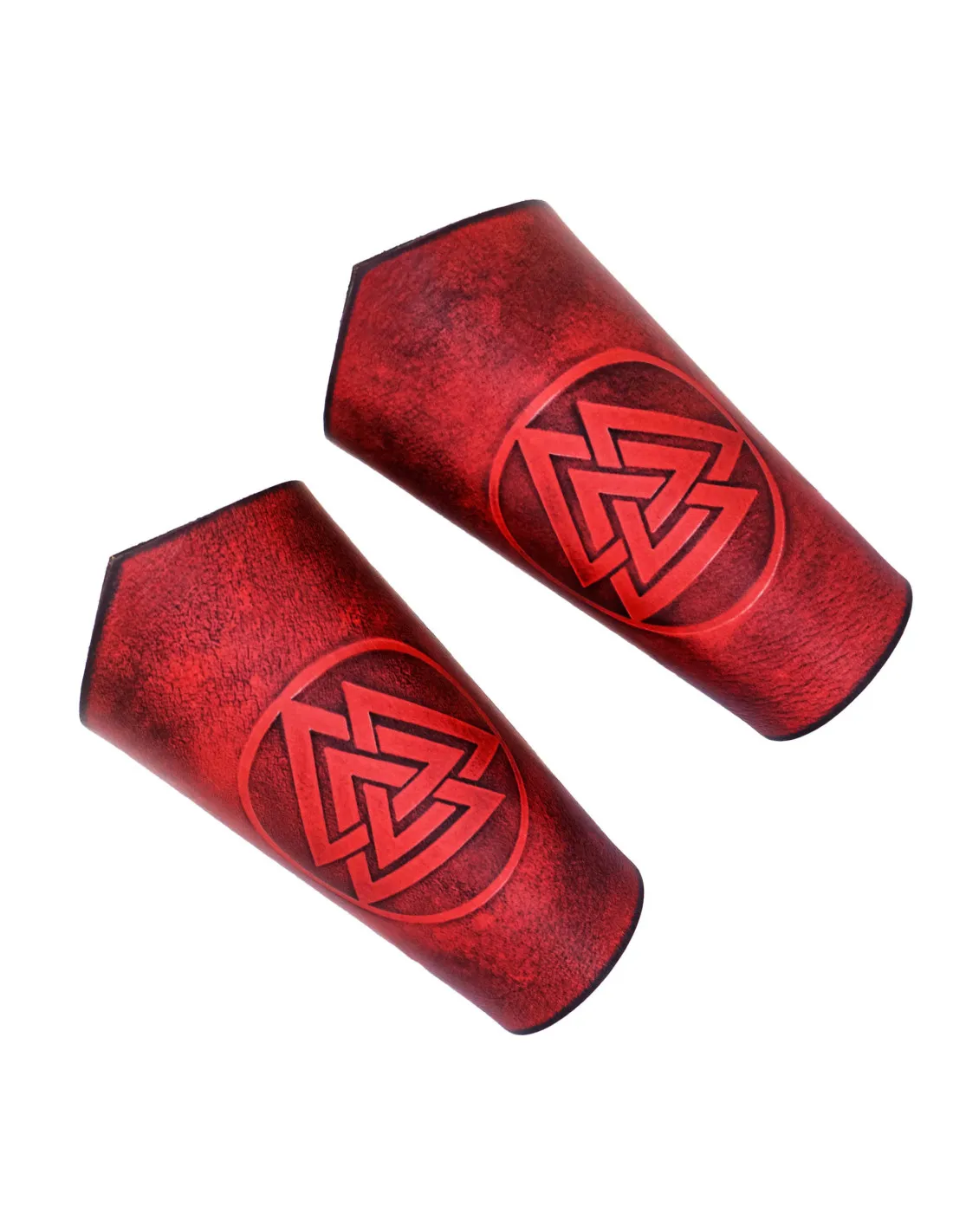 BRAZALETES NóRDICOS VALKNUT, NUDO DE LA MUERTE  GRANATES